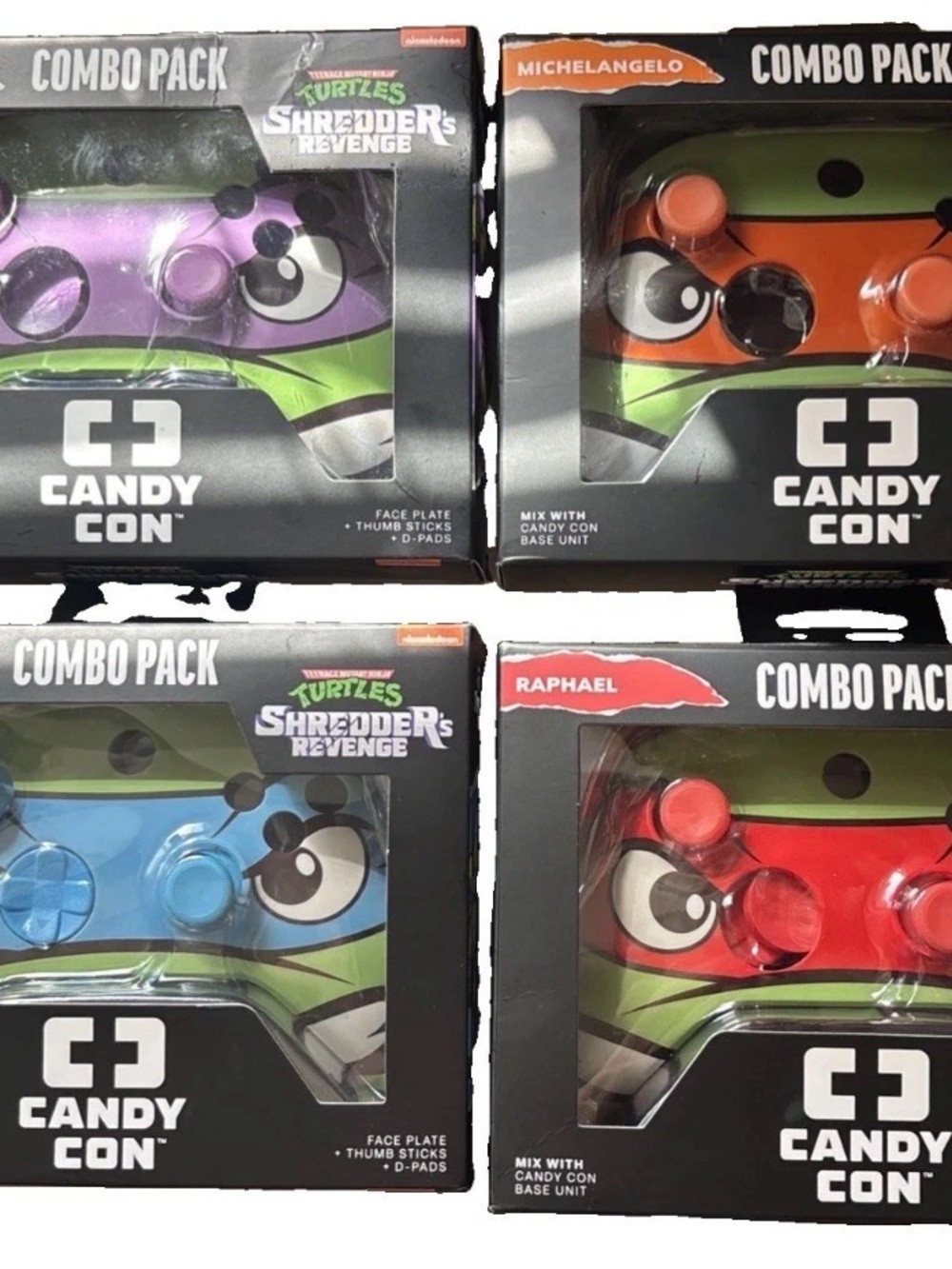 TMNT Full 4 Set Candy Con Framed Edition GameStop Exclusives